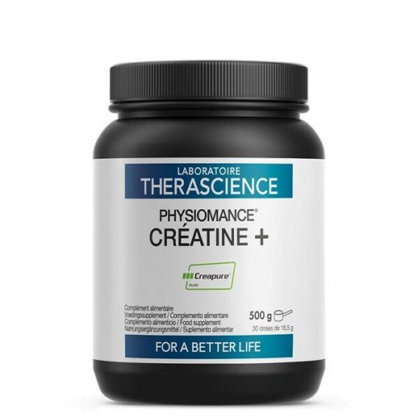 Creatina+ – 3 g Creapure® por cacito + L-taurina y L-glutamina | Therascience (500 g)