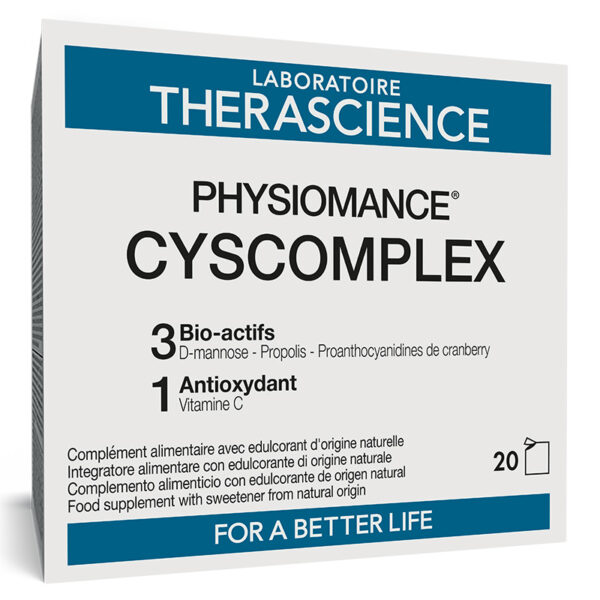 Cyscomplex – D-manosa 3 g + PACs de arándano + propóleo + vitamina C | Therascience