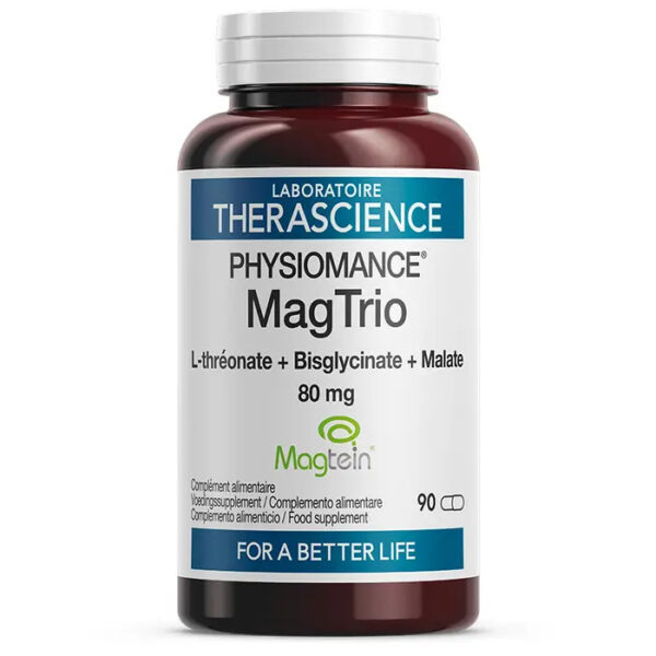 MagTrio | Tres formas de magnesio 90 cápsulas | Therascience